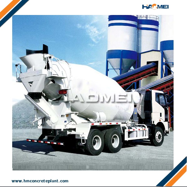 cleaning a concrete mixer truck