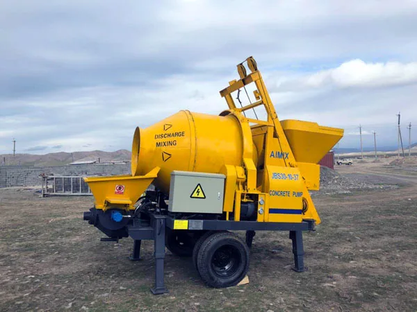 Used concrete mixer truck with pump