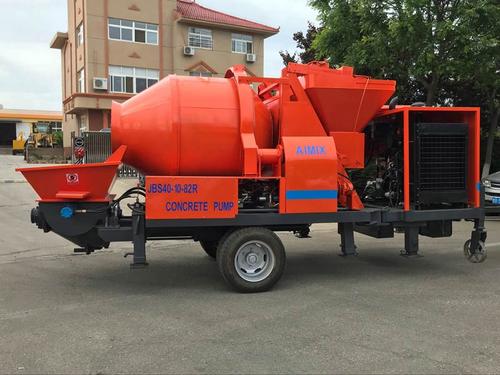 concrete mixer with hose