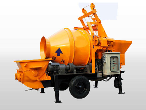 portable diesel concrete mixer with pump