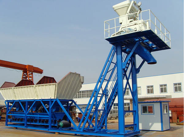 mini mobile concrete batching mixing plant