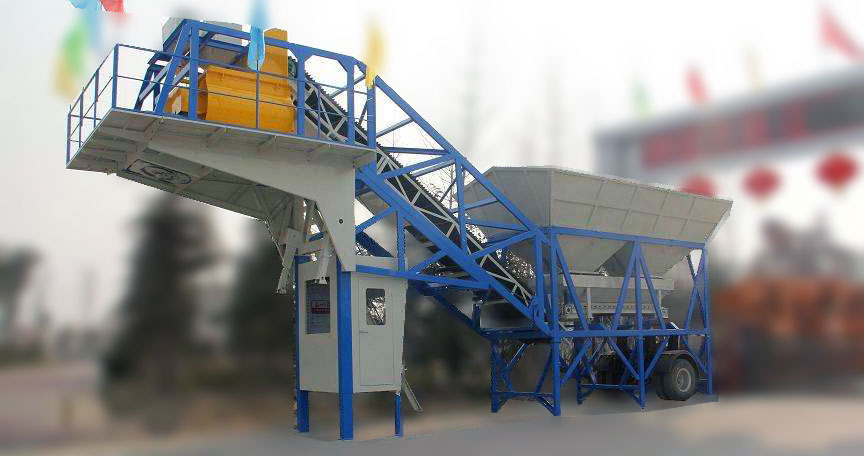 Made in China Mobile Concrete Mixing Plant for Construction Yhzs75 (75m3/h)