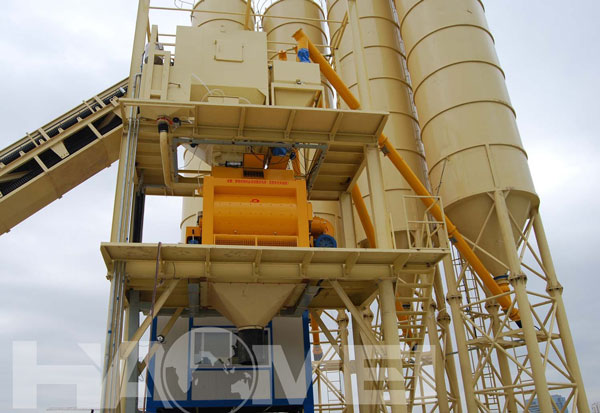 Hopper Ready Mix Stationary Concrete Batching Plant 