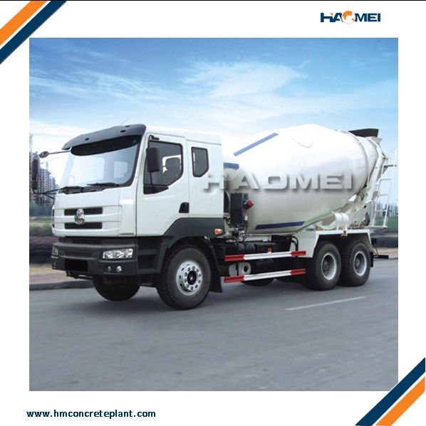 concrete mixer truck pouring 