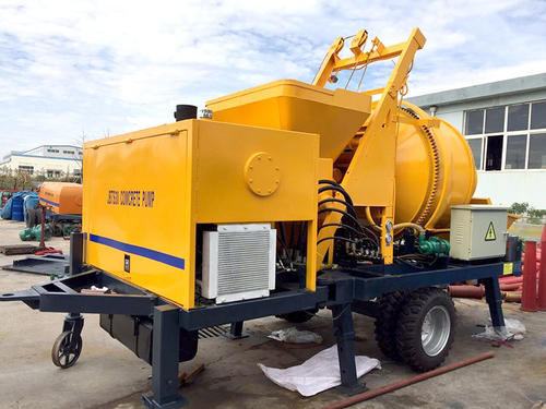 Portable C3 Diesel concrete mixer with pump 