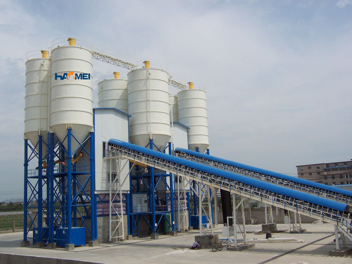 concrete dry mixing plant 