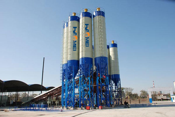 concrete batching plant mixing unit 