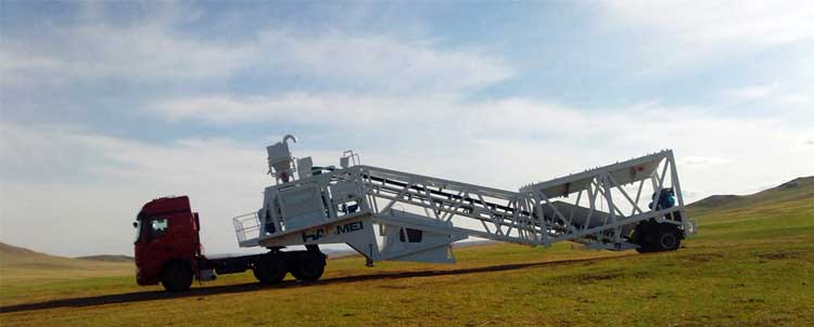 mobile concrete batch plant truck 